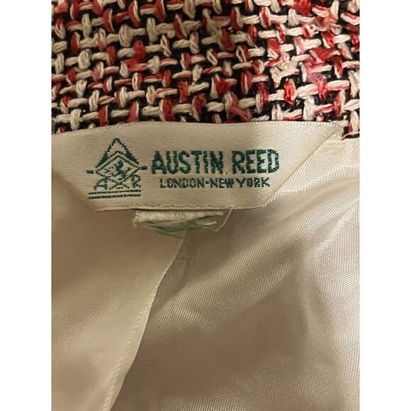 Y2K Austin Reed Silk Blend Tweed Jacket M Blazer Single Breasted Two Button - Picture 4 of 6